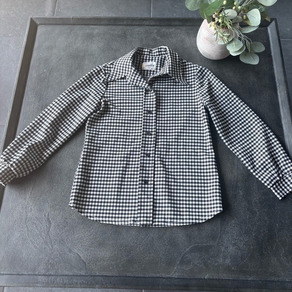 Vintage 1950/1960’s Houndstooth blouse by Hamilton - size S/M - Picture 1 of 3